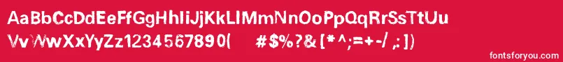 UnisketchBoldLimited Font – White Fonts on Red Background