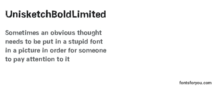 Review of the UnisketchBoldLimited Font