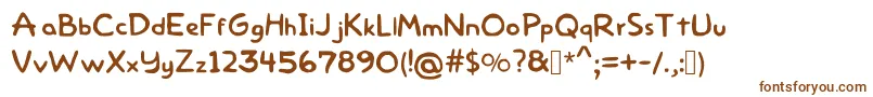 Шрифт HomerSimpsonRevised – коричневые шрифты на белом фоне