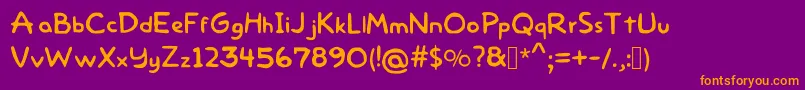 HomerSimpsonRevised Font – Orange Fonts on Purple Background