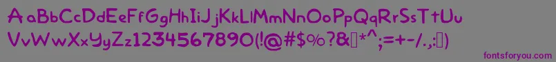 Шрифт HomerSimpsonRevised – фиолетовые шрифты на сером фоне