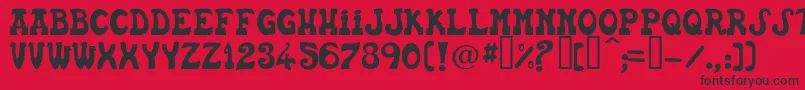 Basca Font – Black Fonts on Red Background