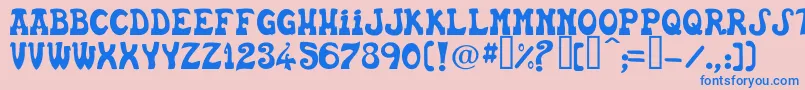 Basca Font – Blue Fonts on Pink Background