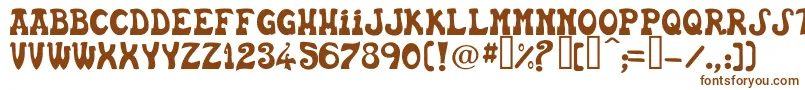 Шрифт Basca – коричневые шрифты на белом фоне
