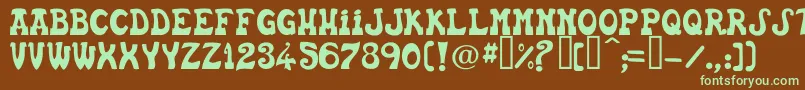 Basca Font – Green Fonts on Brown Background