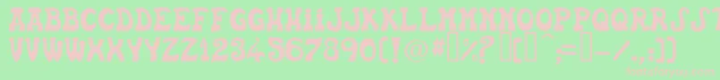 Basca Font – Pink Fonts on Green Background