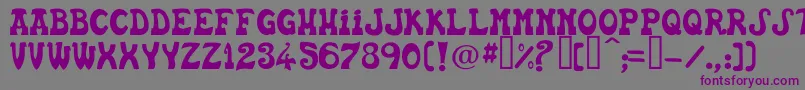 Шрифт Basca – фиолетовые шрифты на сером фоне