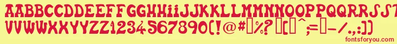 Basca Font – Red Fonts on Yellow Background