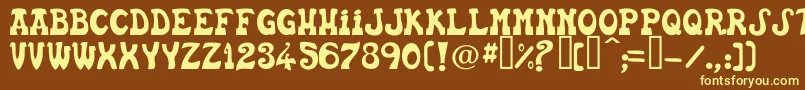Basca-fontti – keltaiset fontit ruskealla taustalla