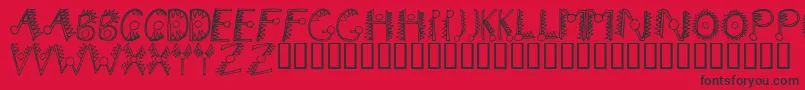 Hathor Font – Black Fonts on Red Background