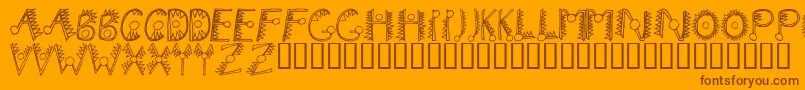 Hathor Font – Brown Fonts on Orange Background