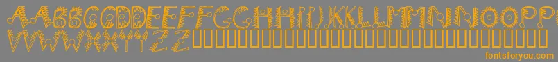 Hathor Font – Orange Fonts on Gray Background
