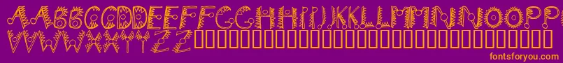 Hathor Font – Orange Fonts on Purple Background