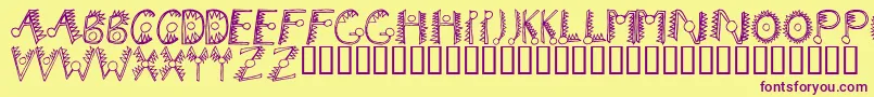 Hathor Font – Purple Fonts on Yellow Background