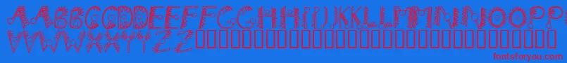 Hathor Font – Red Fonts on Blue Background