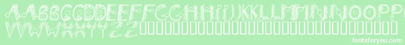 フォントHathor – 緑の背景に白い文字