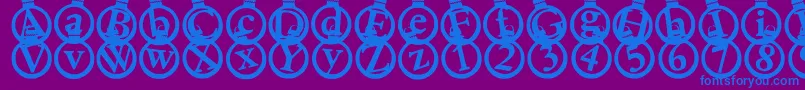 fuente Kerstkaarten – Fuentes Azules Sobre Fondo Morado