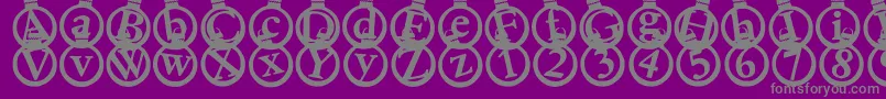 Kerstkaarten Font – Gray Fonts on Purple Background