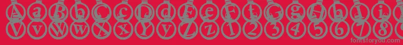 Kerstkaarten Font – Gray Fonts on Red Background