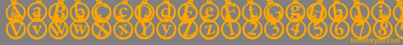 Kerstkaarten Font – Orange Fonts on Gray Background