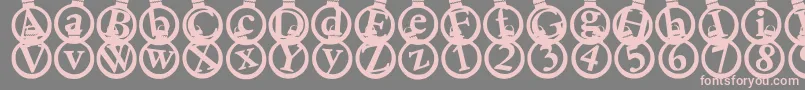 Kerstkaarten Font – Pink Fonts on Gray Background