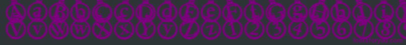 Kerstkaarten Font – Purple Fonts on Black Background