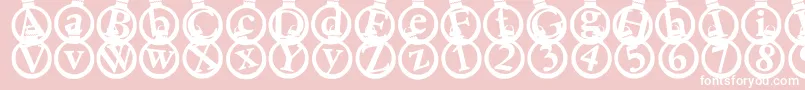 Kerstkaarten Font – White Fonts on Pink Background