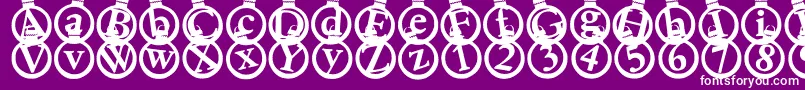 Kerstkaarten Font – White Fonts on Purple Background