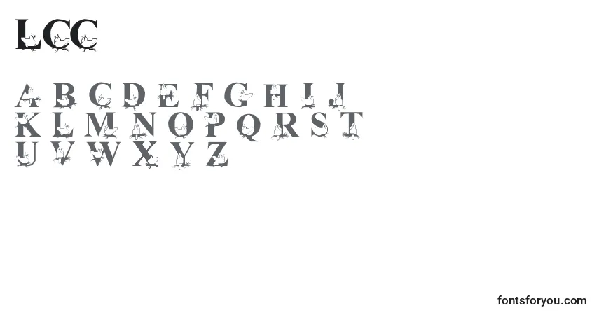 Czcionka LmsChristmasCardinals – alfabet, cyfry, specjalne znaki