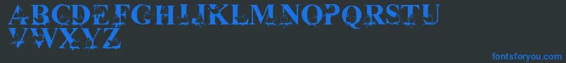 LmsChristmasCardinals Font – Blue Fonts on Black Background