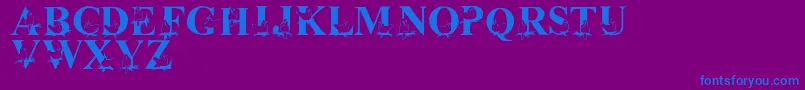 LmsChristmasCardinals Font – Blue Fonts on Purple Background