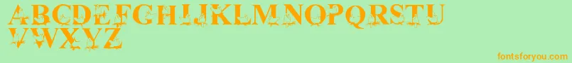 LmsChristmasCardinals Font – Orange Fonts on Green Background