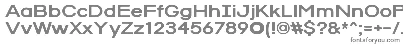 RedRabbit-fontti – harmaat kirjasimet valkoisella taustalla