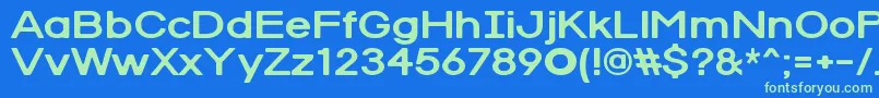 RedRabbit Font – Green Fonts on Blue Background
