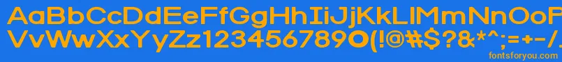 RedRabbit Font – Orange Fonts on Blue Background