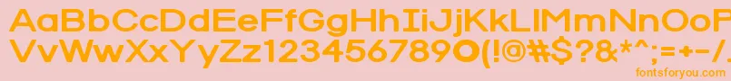 RedRabbit Font – Orange Fonts on Pink Background