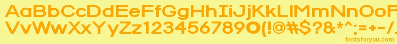 RedRabbit Font – Orange Fonts on Yellow Background