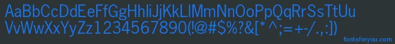 Newsgothicstd Font – Blue Fonts on Black Background