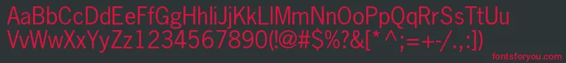 Newsgothicstd Font – Red Fonts on Black Background