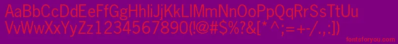 Newsgothicstd Font – Red Fonts on Purple Background