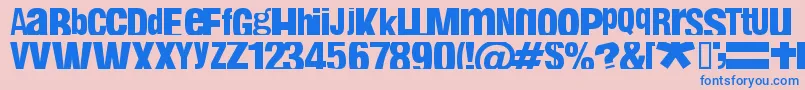 Fabin Font – Blue Fonts on Pink Background