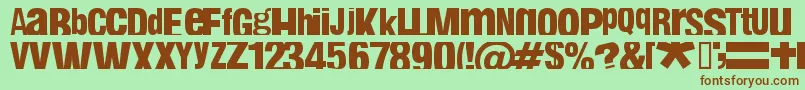 Fabin Font – Brown Fonts on Green Background