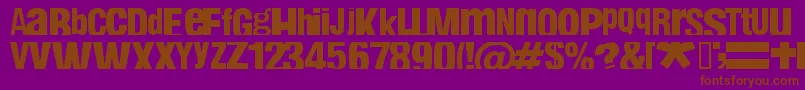 Fabin Font – Brown Fonts on Purple Background