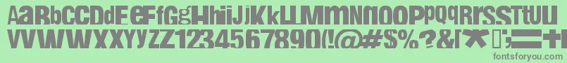 Fabin Font – Gray Fonts on Green Background