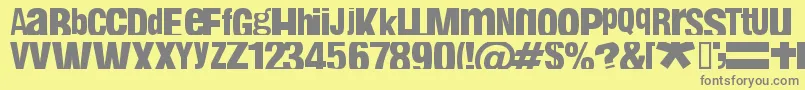 Fabin Font – Gray Fonts on Yellow Background