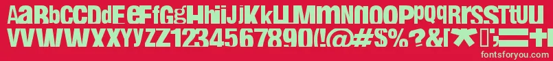 Fabin Font – Green Fonts on Red Background