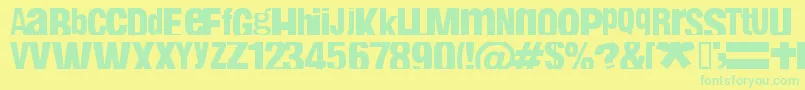 Fabin Font – Green Fonts on Yellow Background