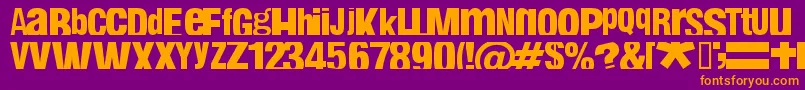 Fabin Font – Orange Fonts on Purple Background
