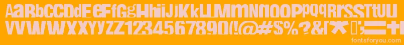 Fabin Font – Pink Fonts on Orange Background