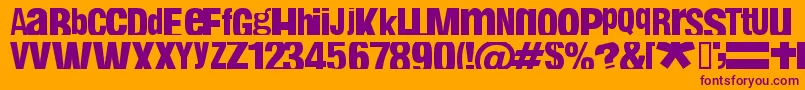 Fabin Font – Purple Fonts on Orange Background